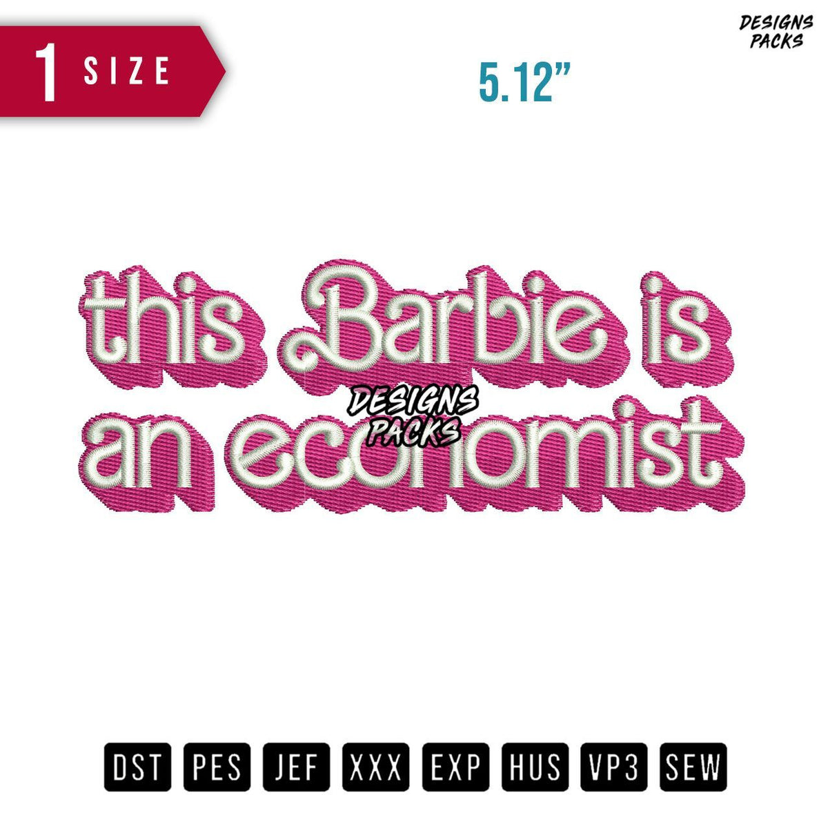 This Barbie Embroidery Design