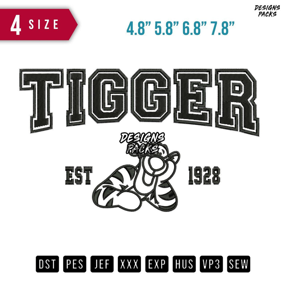 Tigger Est Embroidery Design