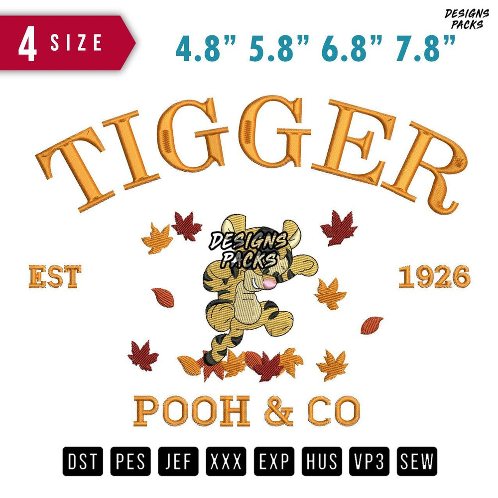 Tigger Pooh Co Embroidery Design