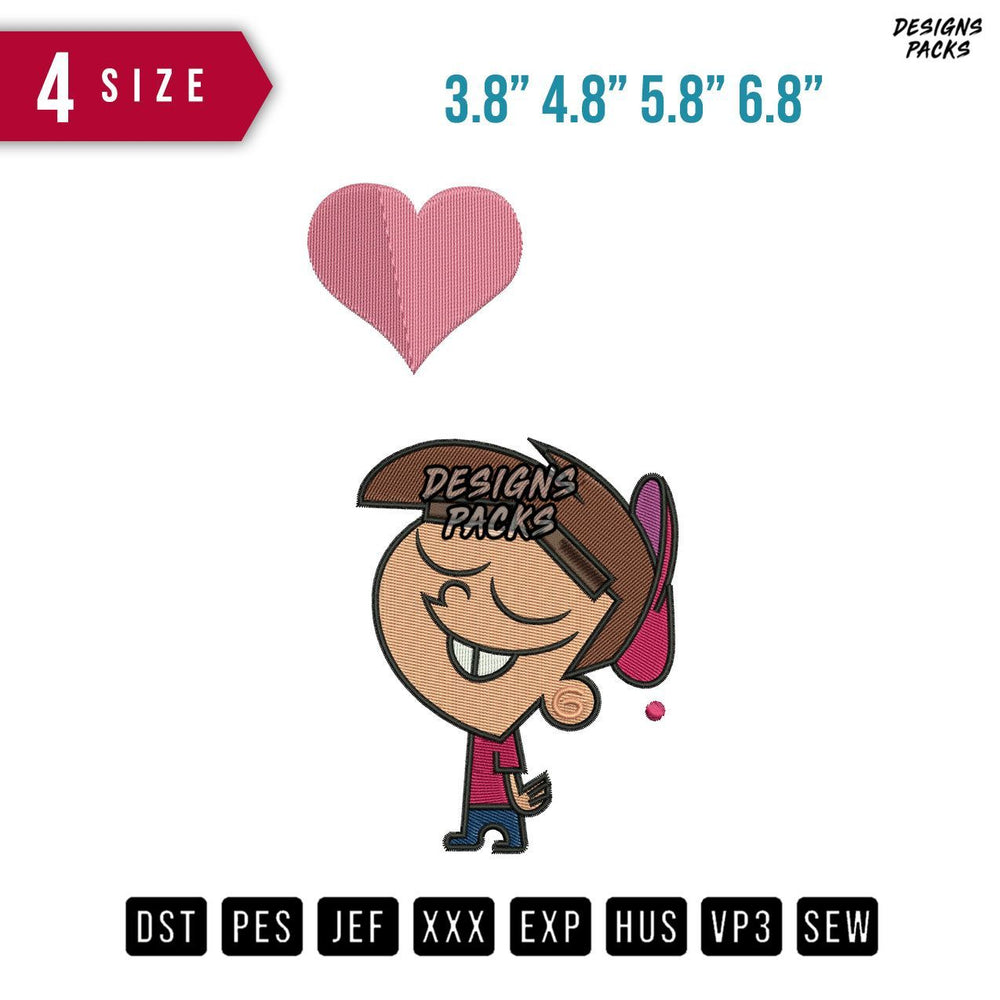 Timmy Turner Embroidery Design