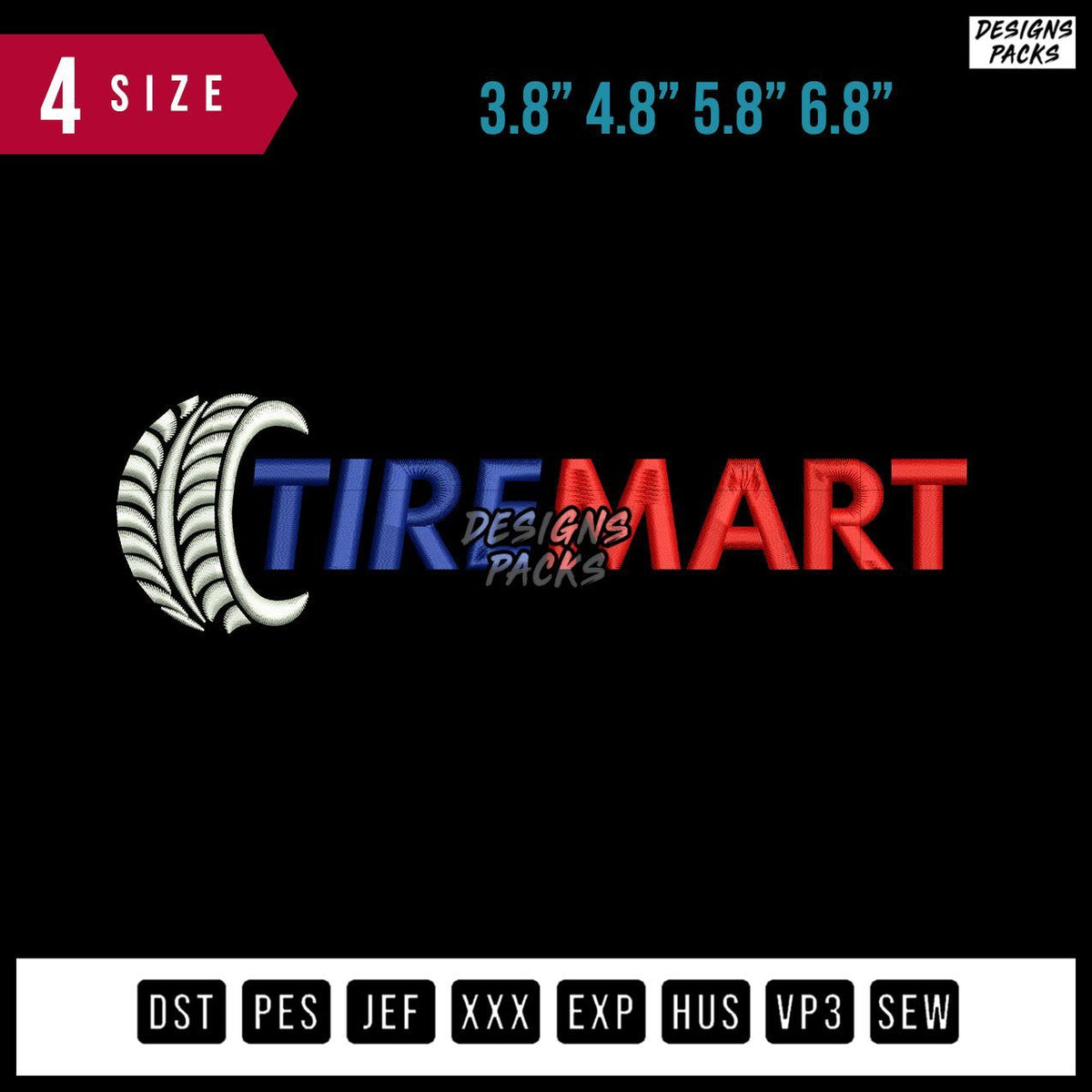 Tire Mart Embroidery Design