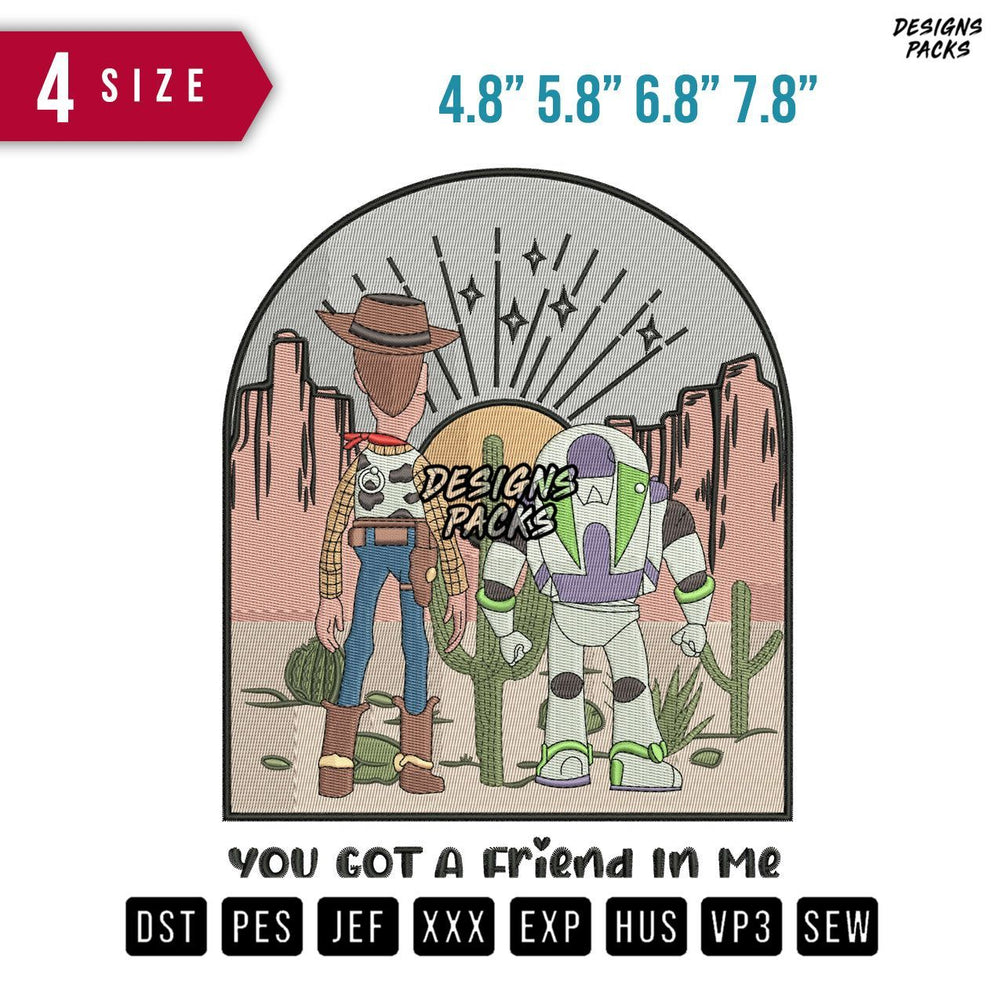 Toy Story Friend Embroidery Design