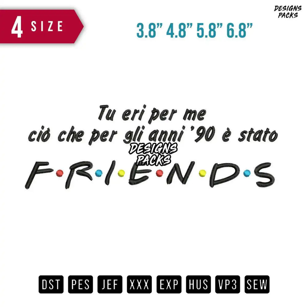 Tu Friends Embroidery Design