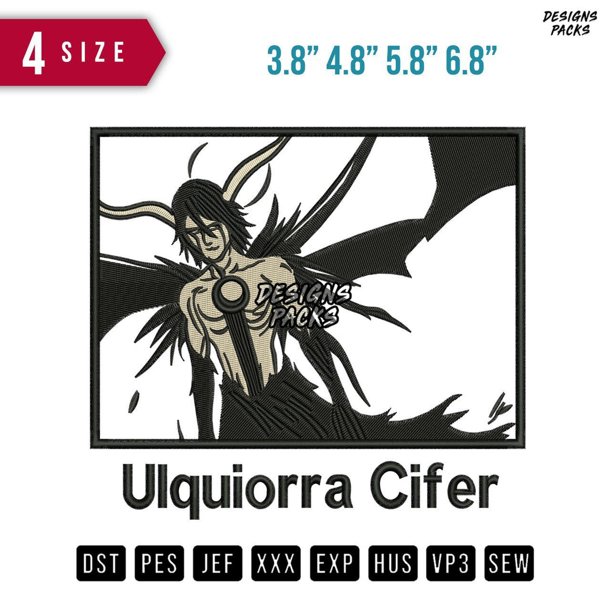 Ulquiorra Cifer Embroidery Design
