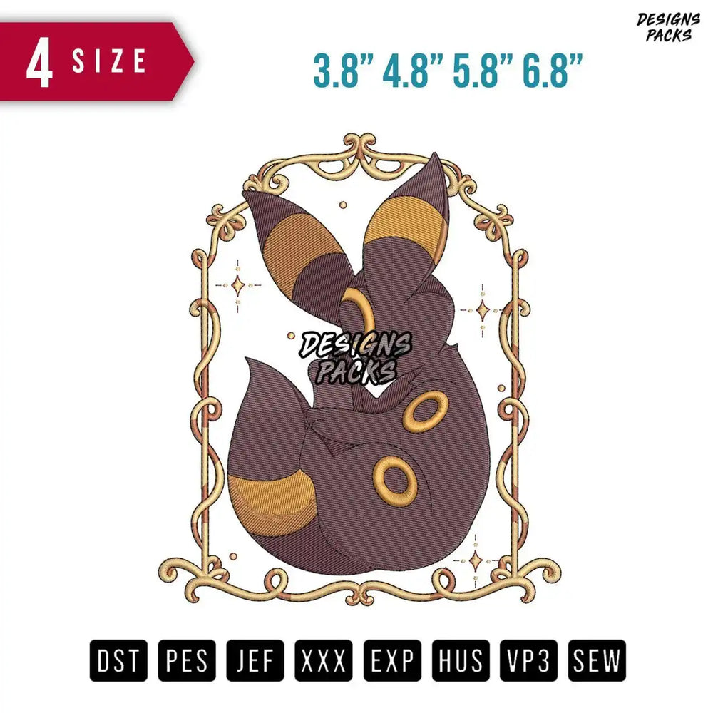 Umbreon Embroidery Design