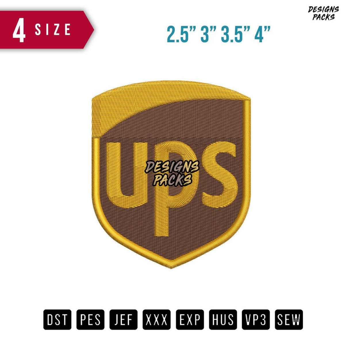 Ups Logo Embroidery Design