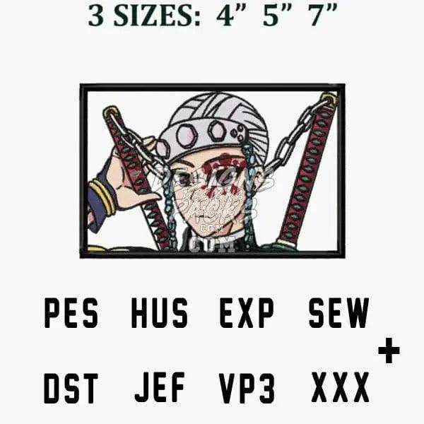 Uzui Tengen Anime Embroidery Design designspacks