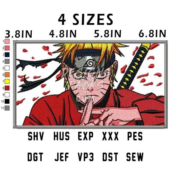 Uzumaki Naruto Shippuden Anime Embroidery Design designspacks