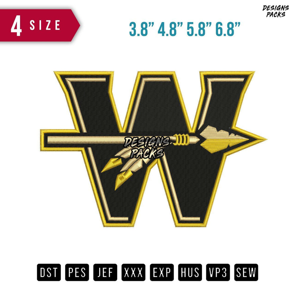 Valley Jr Warriors Embroidery Design