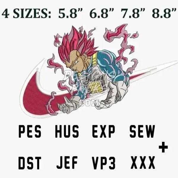 Vegeta Dragon ball Super Ultra Ego Anime Embroidery Design designspacks