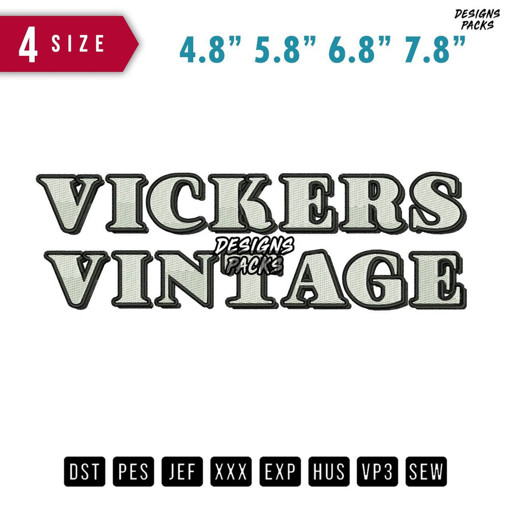 Vickers Embroidery Design