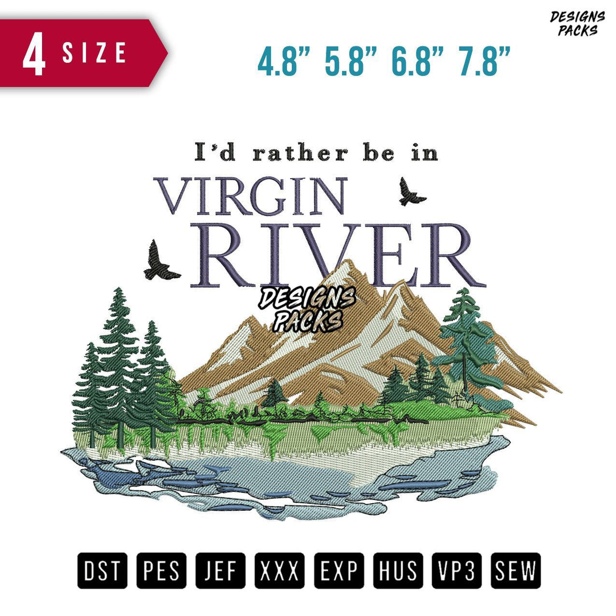 Virgin River Embroidery Design