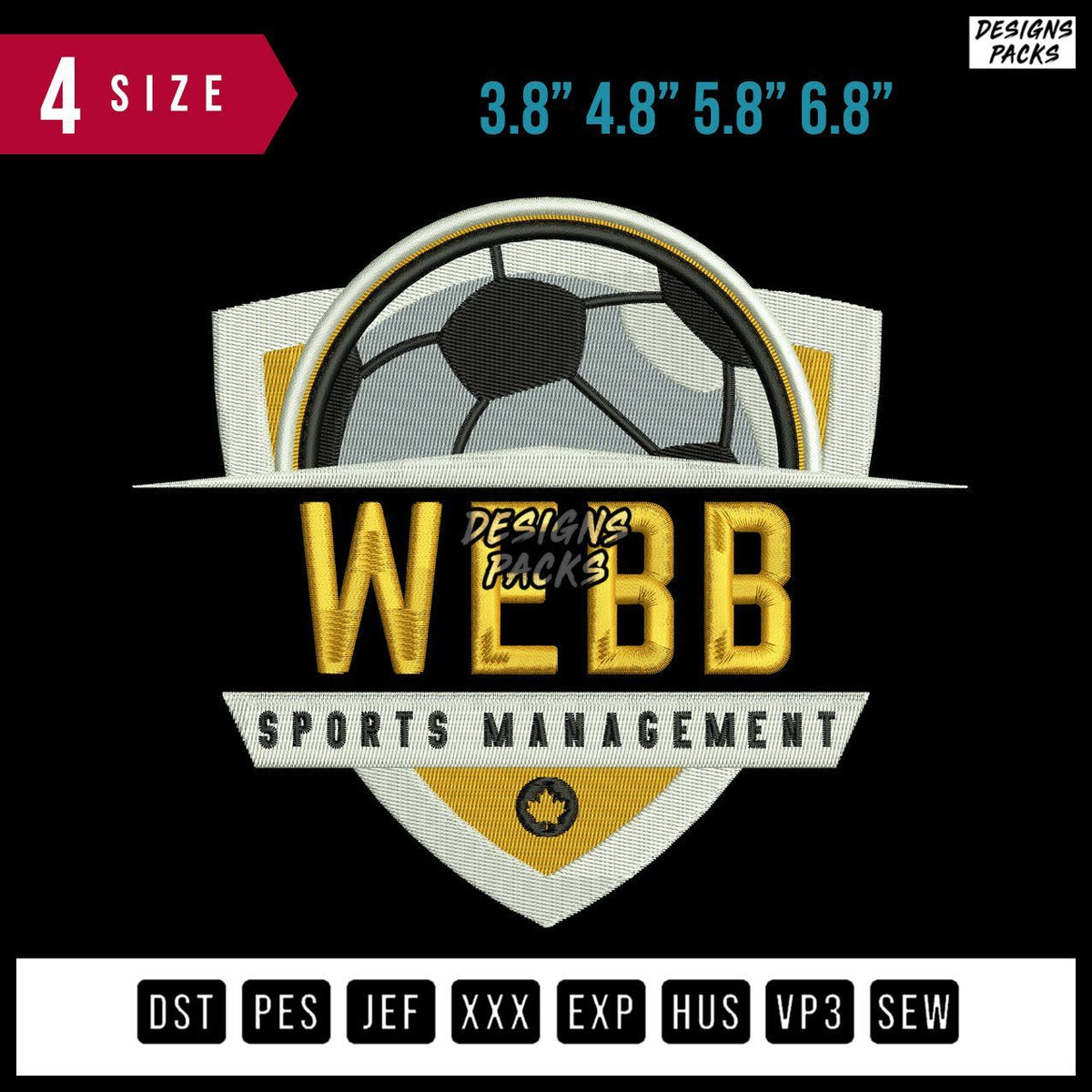 Webb Sports Embroidery Design