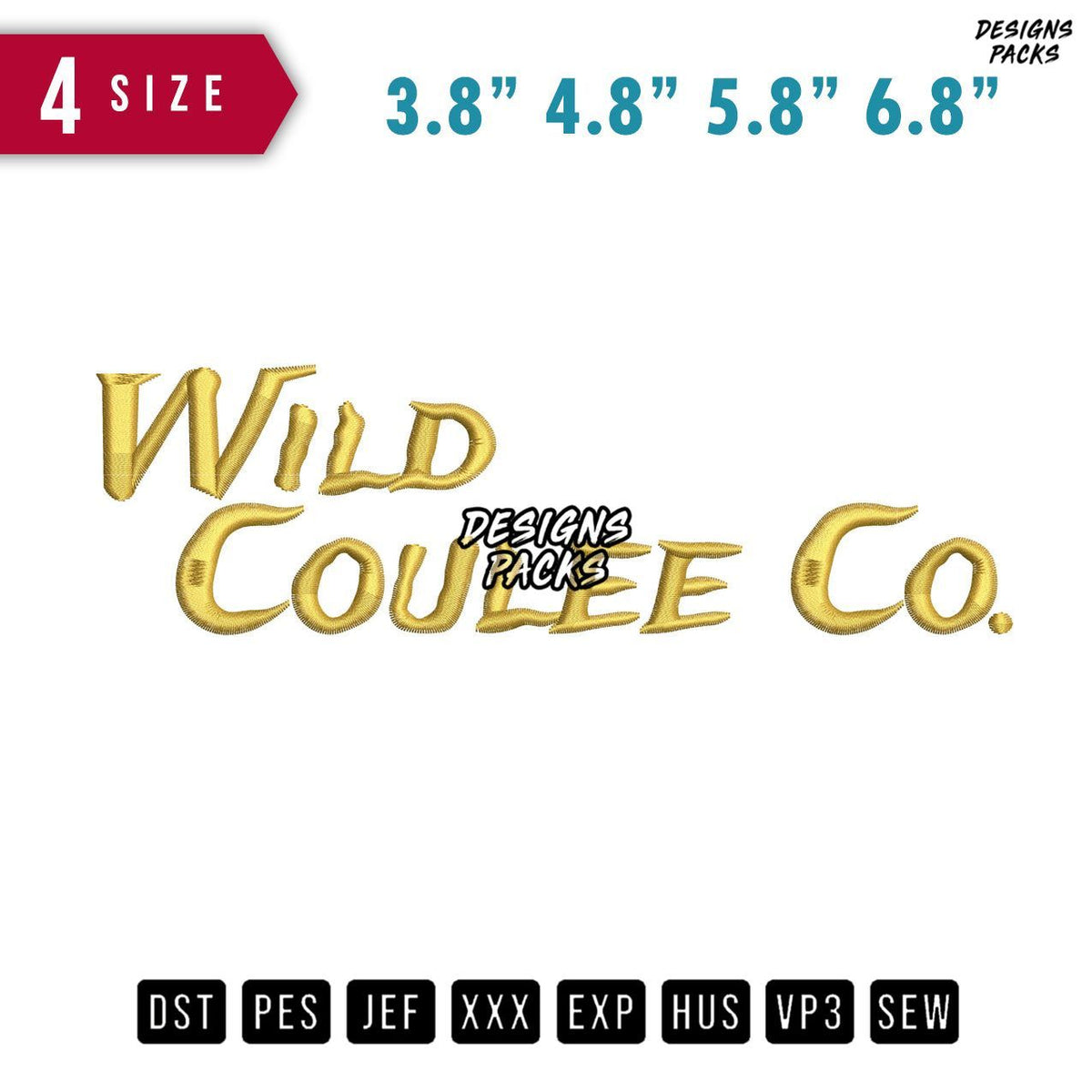Wild Coulee Embroidery Design