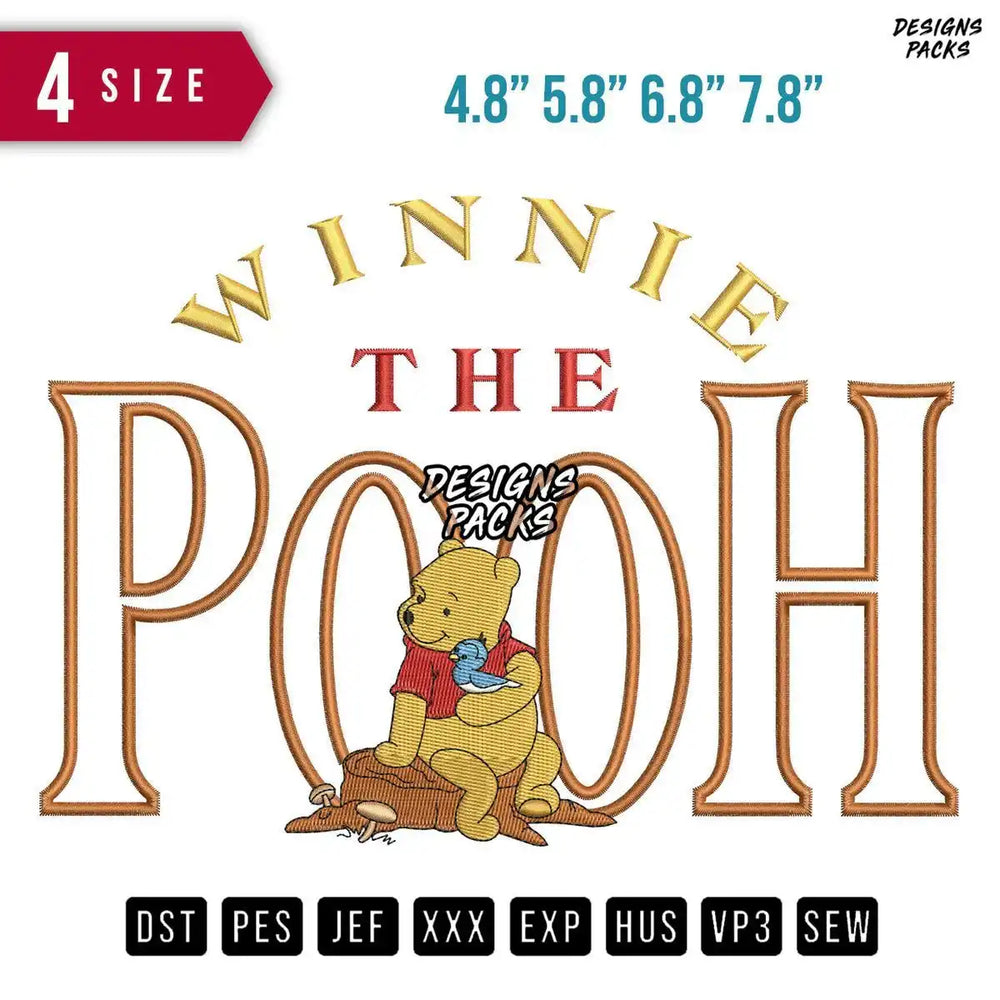 Winnie The Pooh Bird Embroidery Design