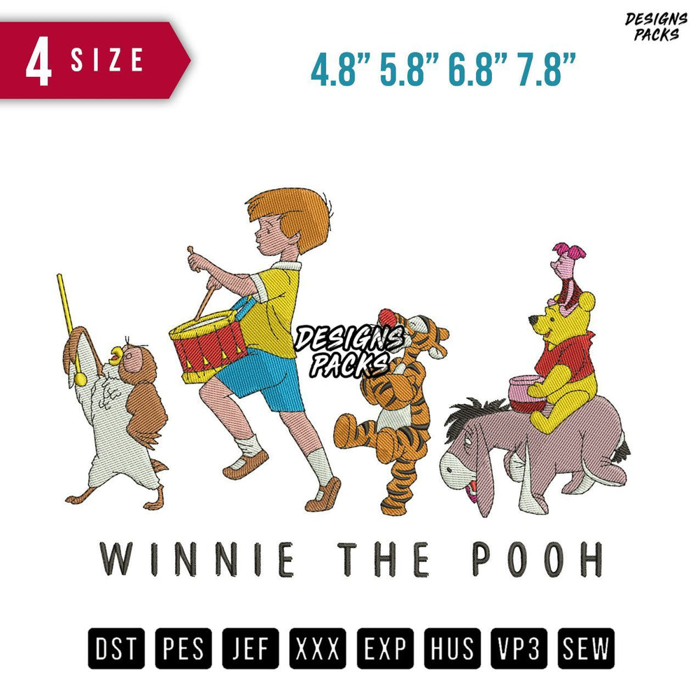 Winnie the pooh Carnvl Embroidery Design