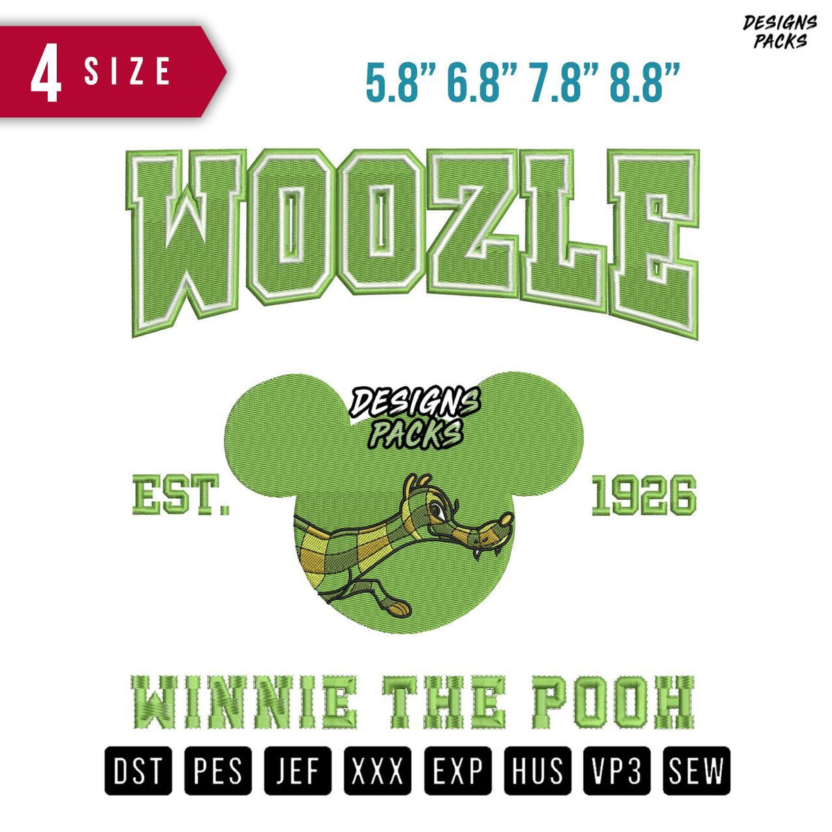 Woozle Winnie Embroidery Design