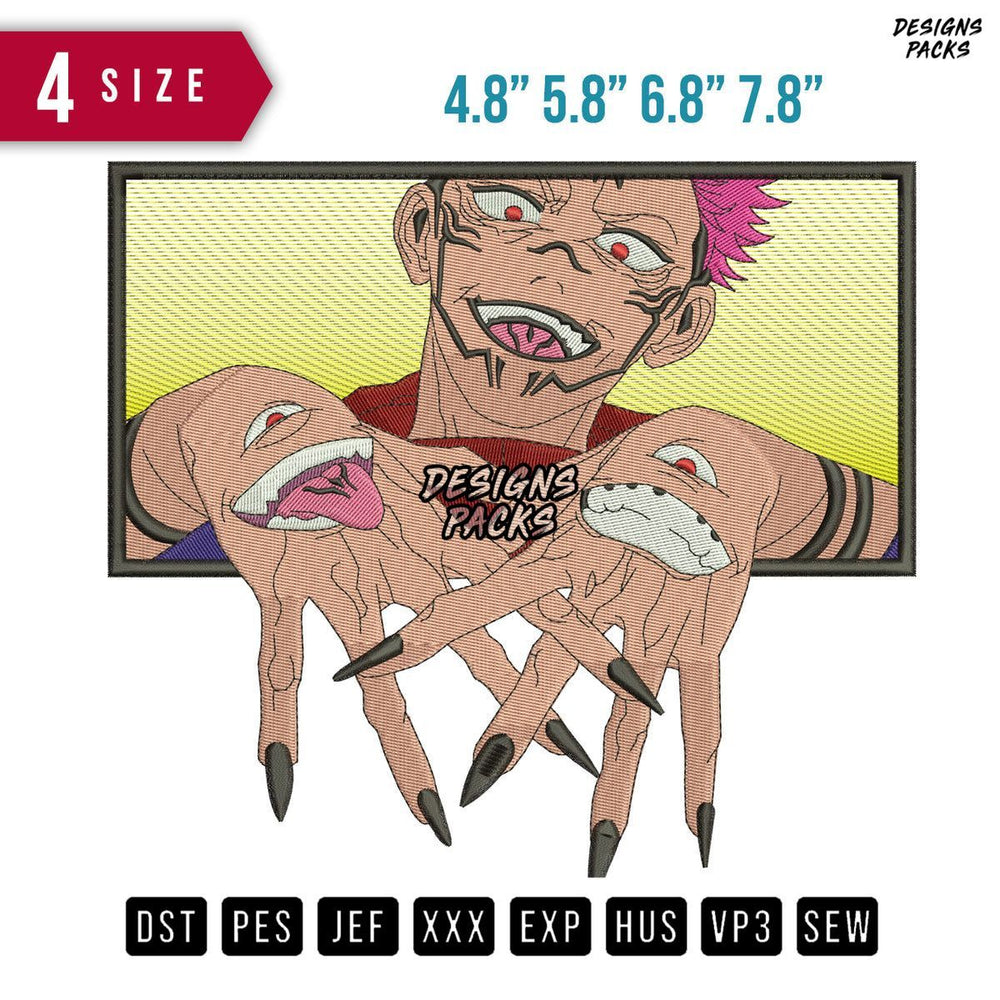 Yuuji Itadori Anime Embroidery Design