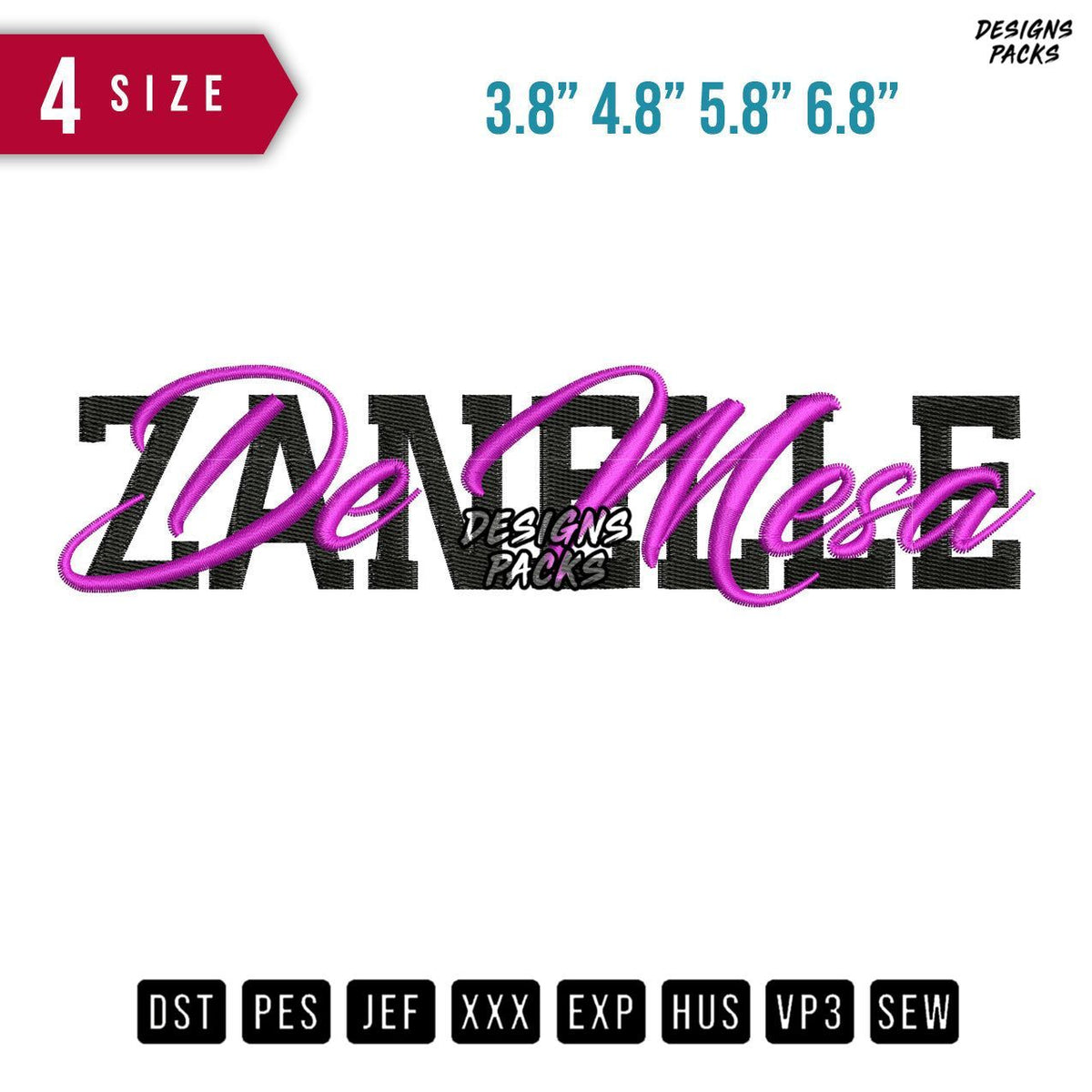 Zanelle De Mesa Embroidery Design