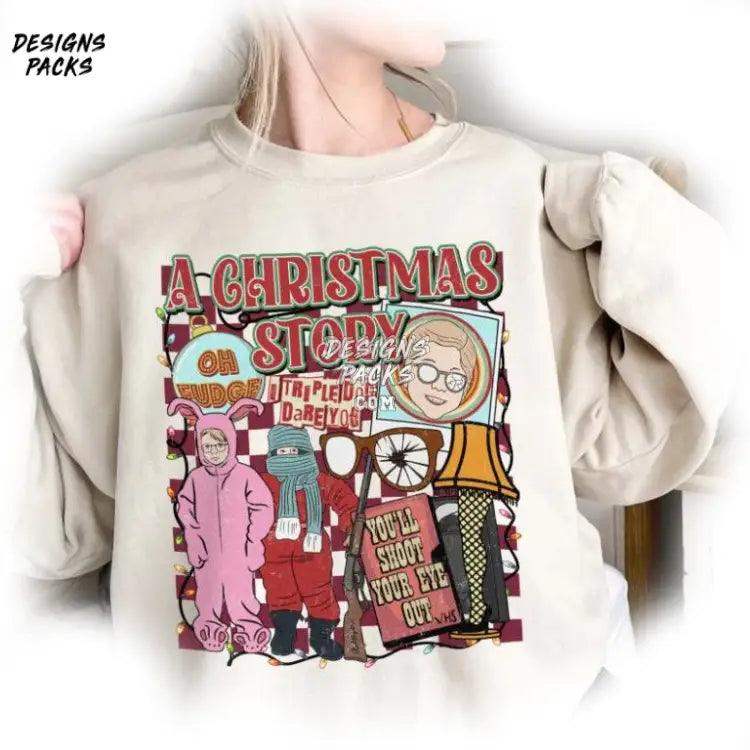 A Christmas Story Movie Leg Lamp Retro Shoot Your Eye Out Png Design