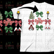 The Christmas Story Themed T-Shirt, Festive Holiday Apparel, Christmas Tree and Bell Design, White Cotton Tee