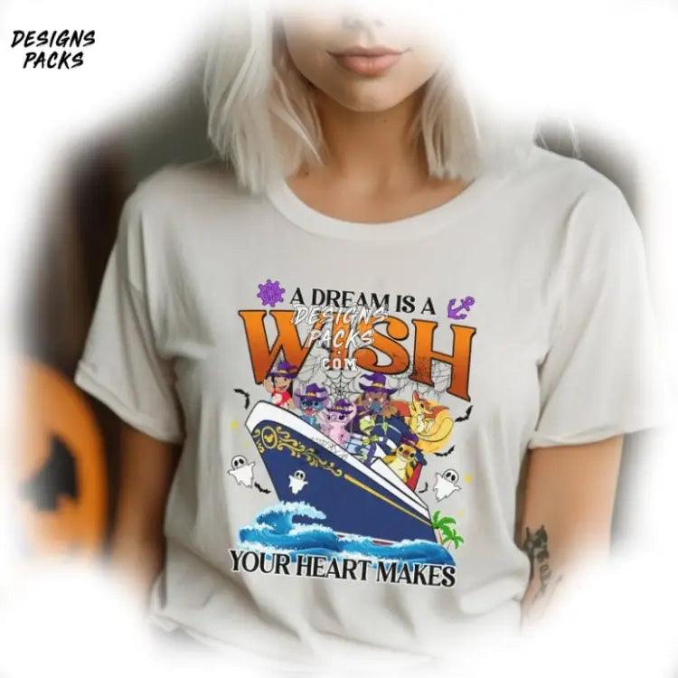 A Dream Is Wish Your Heart Makes Cartoon Halloween On The High Seas Stitch Cruise Png Design