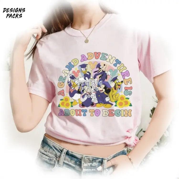 A Grand Adventure Is About To Begin Class Of Cartoon Mickey And Friends Graduation Png Design