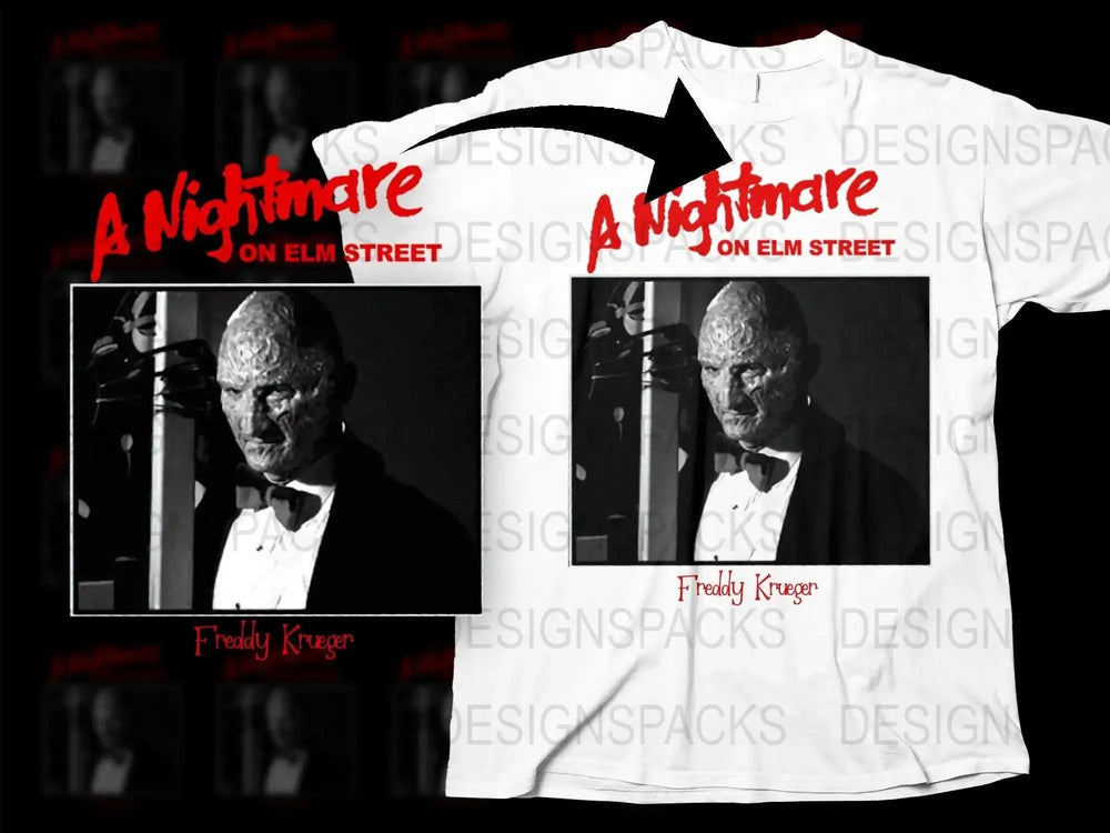 A Nightmare On Elm Street Freddy Krueger Halloween Png Digital Download