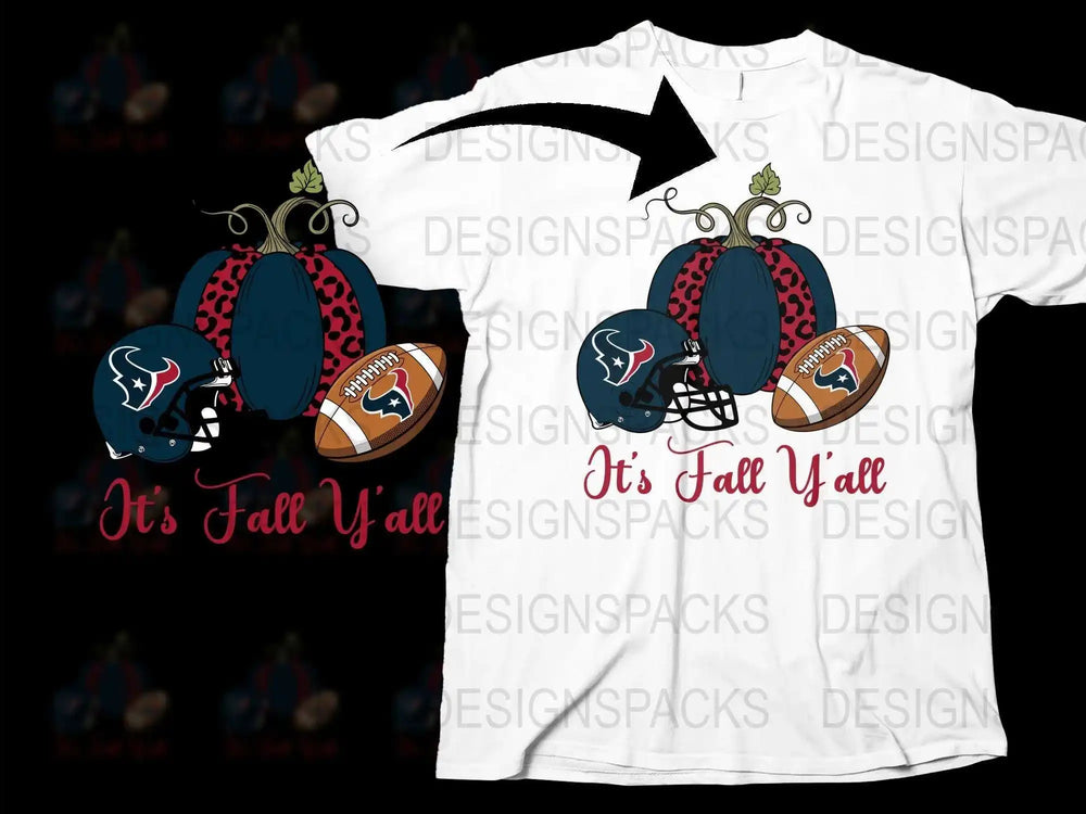 It's Fall Y'all Football T-Shirt, Autumn Sports Graphic Tee, Casual Fan Apparel, Seasonal Game Day Outfit