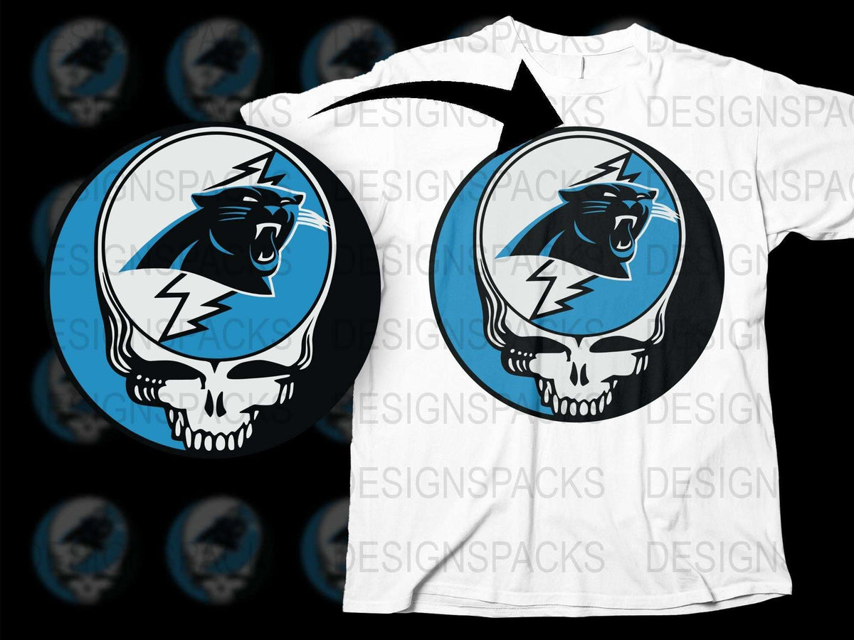 Graphic Skull Lightning Bolt T-Shirt, Cool Blue and White Unisex Tee, Casual Streetwear Style Top, Unique Graphic Design Shirt