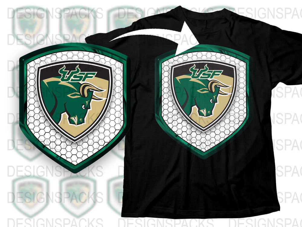 USF Bulls Logo T-Shirt, University of South Florida Sports Team Tee, College Fan Apparel, Athletic Wear, Graphic Tee for Students