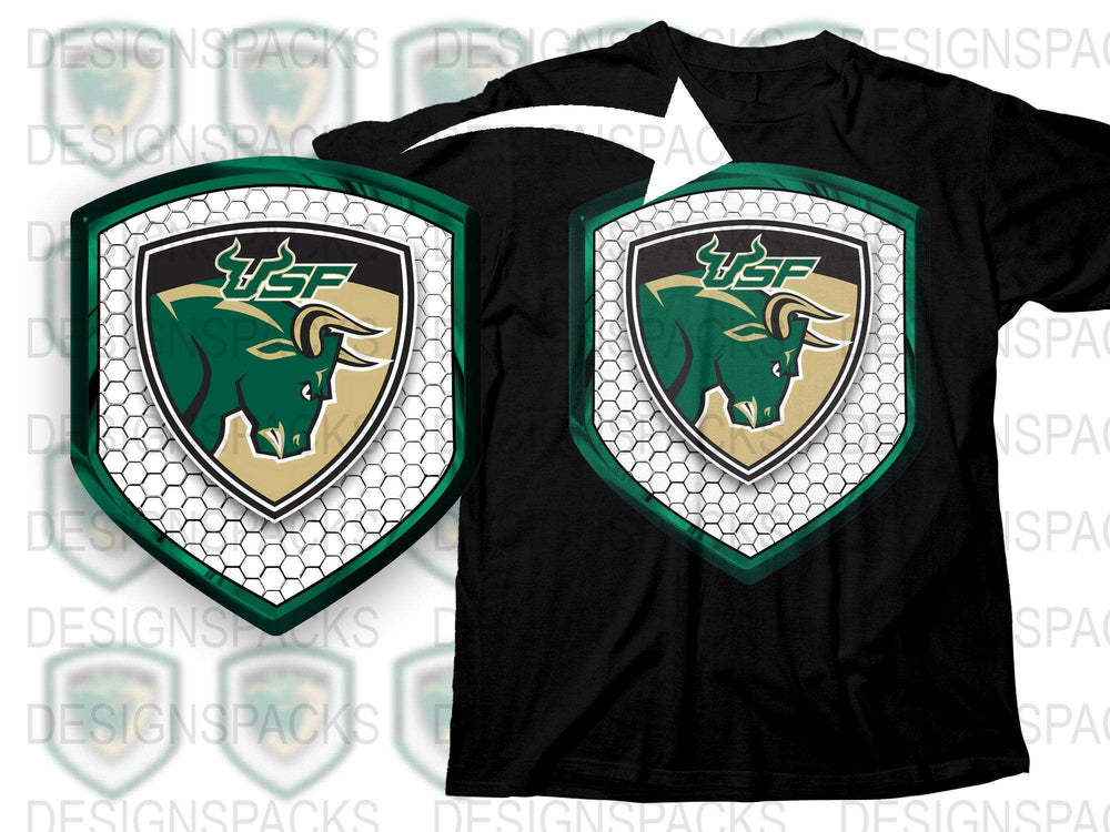 USF Bulls Logo T-Shirt, University of South Florida Sports Team Tee, College Fan Apparel, Athletic Wear, Graphic Tee for Students