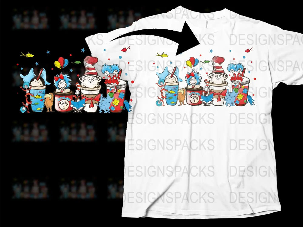 Colorful Cartoon Animals T-Shirt Unisex Kids Fun Graphic Tee Music Parade Print
