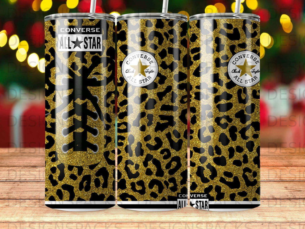 Converse All Star Gold Glitter Leopard Print Tumbler product type