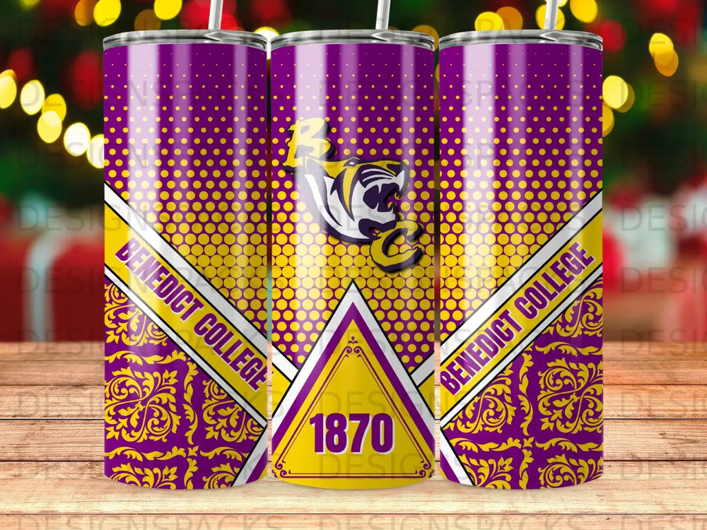 Benedict College Tiger Mascot 1870 Purple Yellow product type