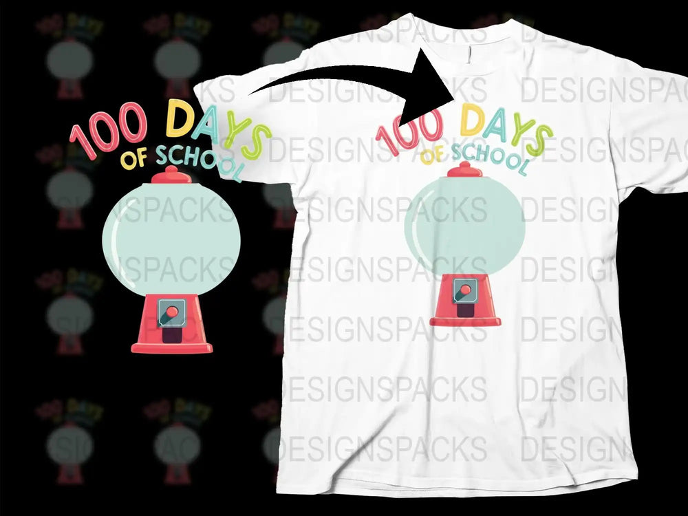 Kids 100 Days of School T-Shirt, Colorful Snow Globe Graphic, Celebration Tee for Children, School Milestone Shirt