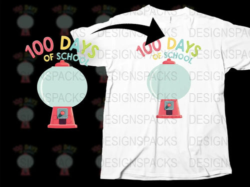 Kids 100 Days of School T-Shirt, Colorful Snow Globe Graphic, Celebration Tee for Children, School Milestone Shirt