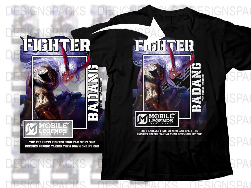 Mobile Legends Fighter Badang T-Shirt, Gaming Apparel, Graphic Tee, Unisex Cotton Shirt