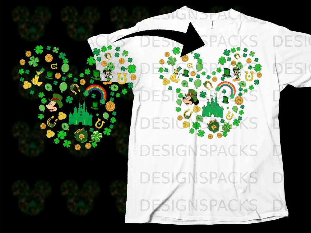 Disney Mickey St Patricks Day Clover Gold Castle Horseshoe Pluto product type