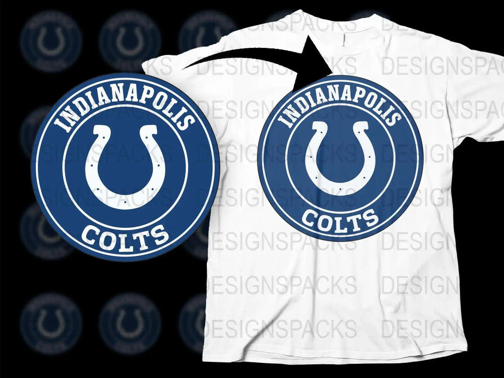 Indianapolis Colts Logo T-Shirt, NFL Team Emblem Tee, Sports Fan Apparel, Gift for Football Lover