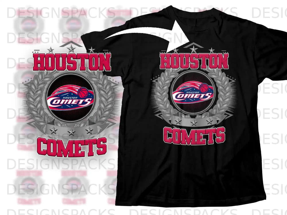 Houston Comets Basketball Fan Graphic T-Shirt