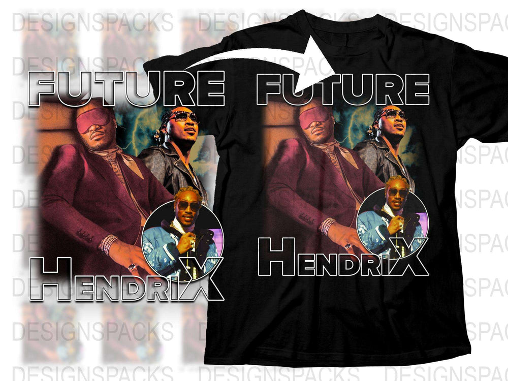 Future Hendrix Graphic T-Shirt, Hip Hop Artist Inspired Black Tee, Casual Streetwear, Cool Music Fan Apparel, Unisex Fashion Top