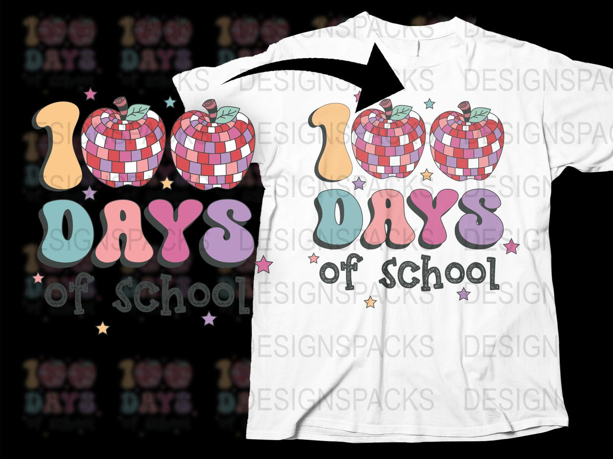 Kids 100 Days of School T-Shirt, Colorful Fruit Design, Teacher Gift, Educational Tee, Fun School Celebration Outfit, Unisex Child Top