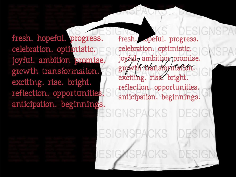 Inspirational Quote T-Shirt, Fresh Hopeful Optimistic, Joy Growth Promise, Bright New Beginnings Tee