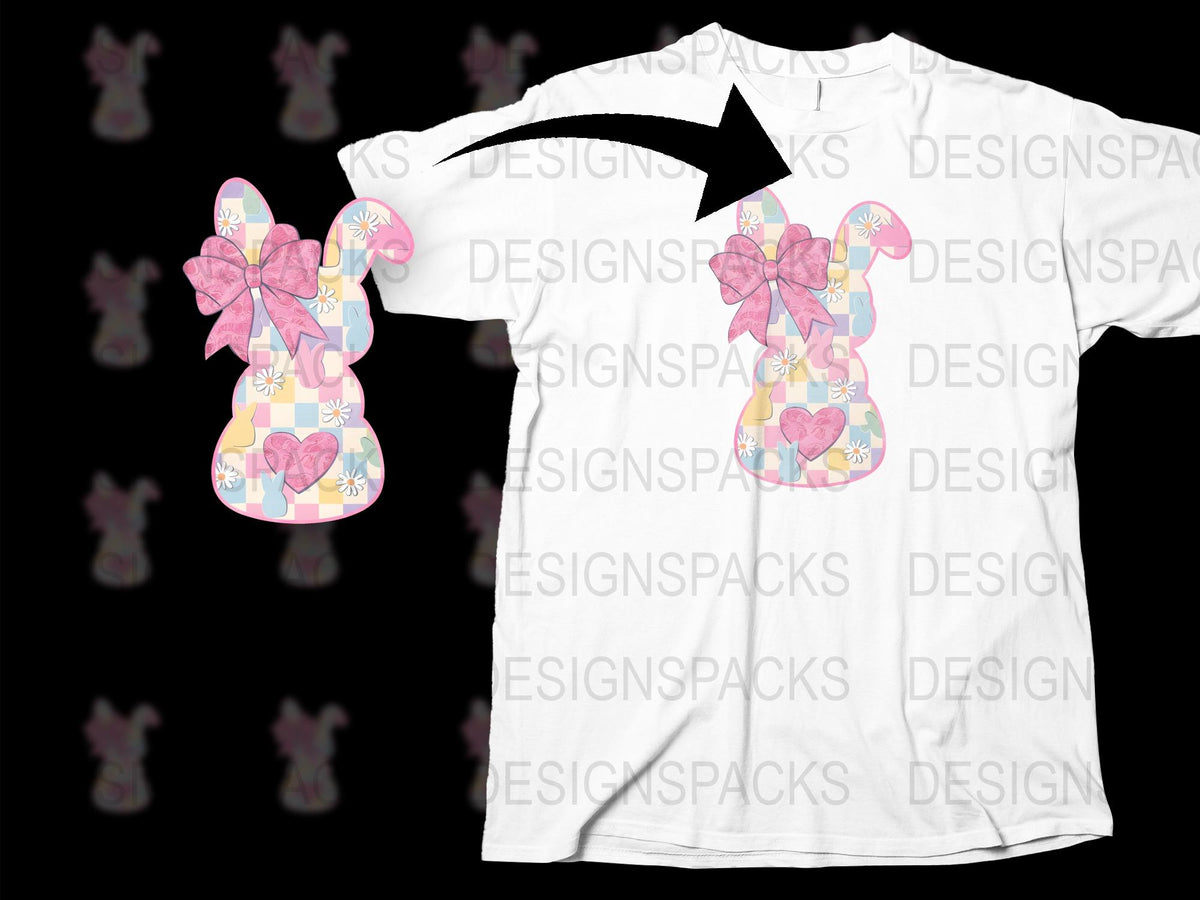 Floral Bunny T-Shirt, Cute Rabbit Graphic Tee, Spring Easter Adult Shirt, Casual Wear, Designer Inspired Fashion Top