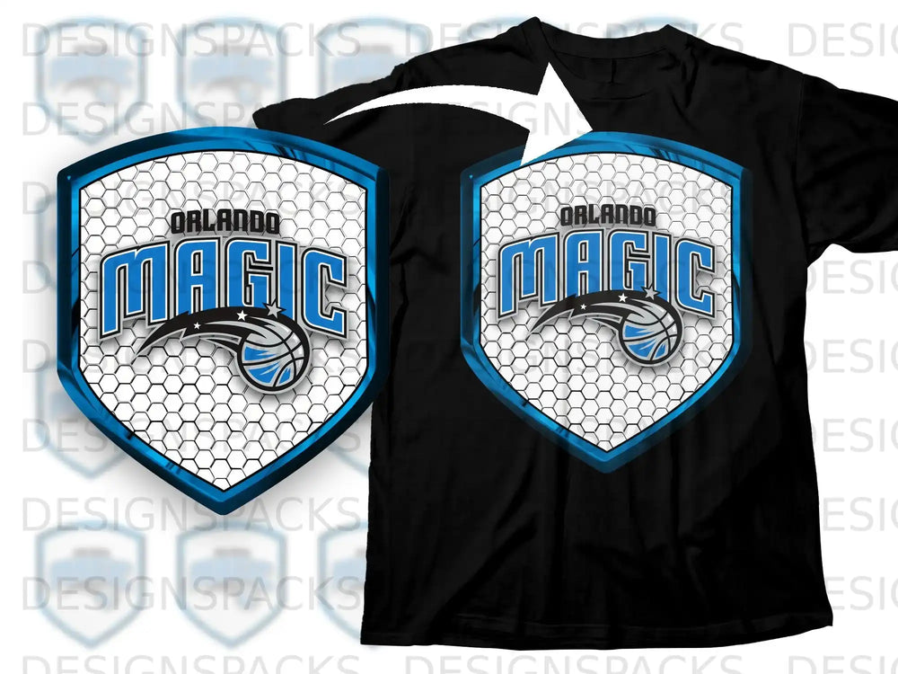 Orlando Magic Hexagonal Emblem Design T-shirt