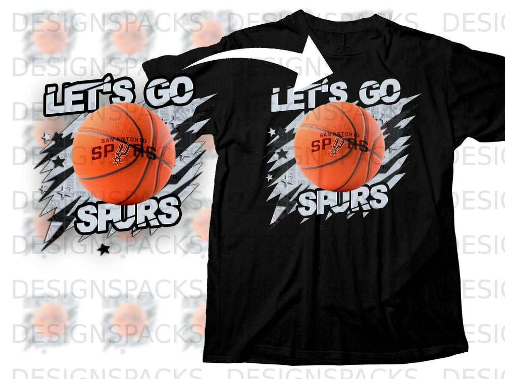 San Antonio Spurs Let's Go Spurs Basketball T-Shirt