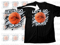 Load image into Gallery viewer, San Antonio Spurs Let's Go Spurs Basketball T-Shirt
