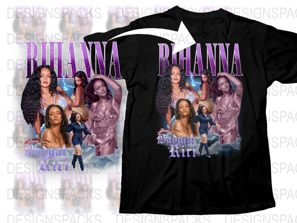 Rihanna Inspired Graphic T-Shirt, Vintage Retro Style Tee, Urban Pop Music Fashion, Casual Streetwear Top