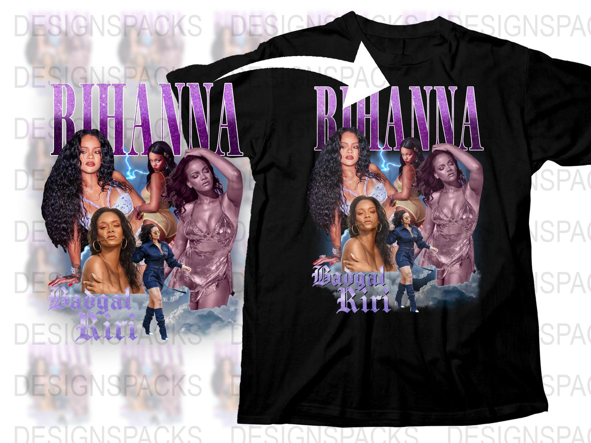 Rihanna Inspired Graphic T-Shirt, Vintage Retro Style Tee, Urban Pop Music Fashion, Casual Streetwear Top